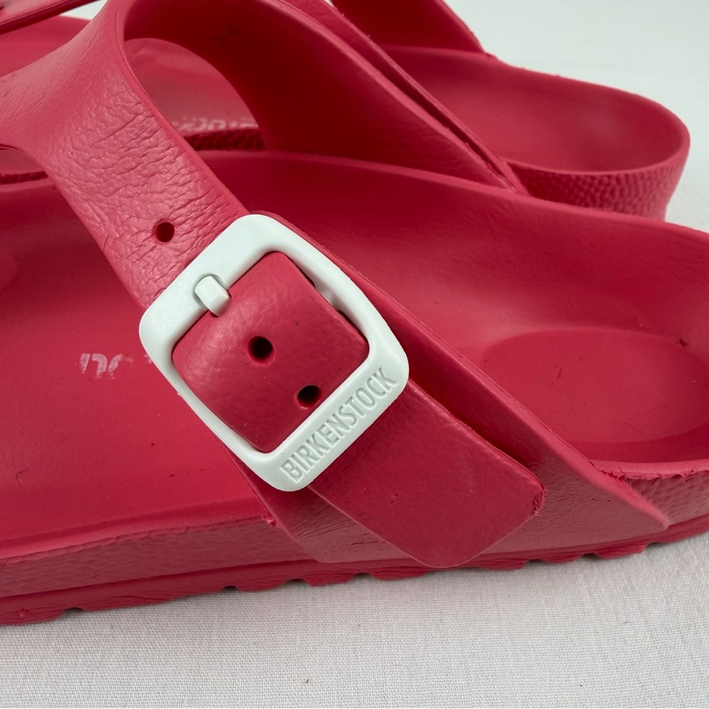 Birkenstock Womens 39  Coral Pink Gizeh‎ Eva Thong Sandals Slip On - Picture 12 of 16